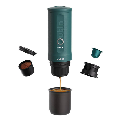 Makineri portative espresso OutIn Nano, elektrike, 3 filxhanë, jeshile OutIn Teal