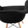 Set karrigesh HomeMarkt Mirto HM8720.04, velur, këmbë druri, i zi, 2 copë