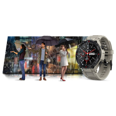 Smartwatch Gravity GT7-4, ekran 1.28", Bluetooth, gri