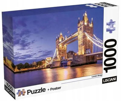 Puzzle Lisciani Tower Bridge, 1000 elementë, me poster, shumëngjyrëshe
