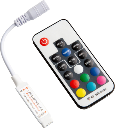 Kontroller LED RGB pa markë, RF Wireless, 17 butona, i bardhë