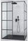 Kabinë dushi Besco Excea Narona Walk in, 120x90 cm, xham 8 mm, e zezë