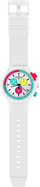Orë për femra SWATCH SB06W100, e bardhë/kaltër/rozë