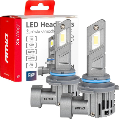 Llamba LED makine AMiO X5 Winger HB4, 6000K, CANBUS, e bardhë
