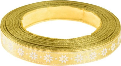 Fjongo sateni Brewis Gold Christmas, 12mm, për zbukurime, ngjyrë ari