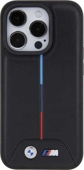Куќиште за телефон BMW BMHCP15L22PVTK, за iPhone 15 Pro 6.1\", тврдо куќиште, црна боја