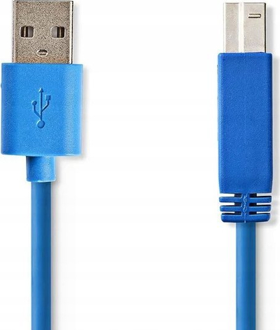 Kabllo USB Nedis USB 3.2 Gen 1, USB A në USB B, 3m, blu