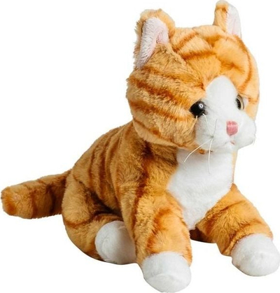 Плишана играчка маче MOLLI TOYS Rudy, 20cm, за деца, многубојна