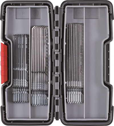 Set tehe sharrë pendel Bosch Precision for Wood, 30 copë, T-shank, gri