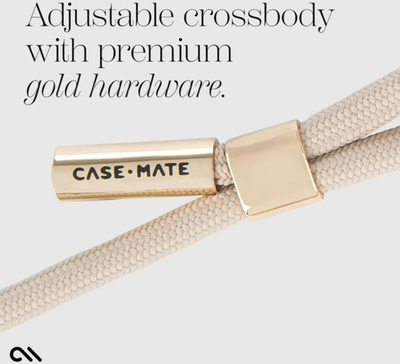 Rrip telefoni crossbody Rope, i rregullueshëm, litar, bezhë