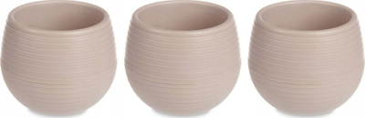 Set vazo plastike vetëujitëse Arte Regal, 14 cm, 3 copë, bezhë