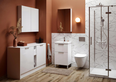 Plan pune banjoje Cersanit City 115, 45cm, për dollap, e bardhë