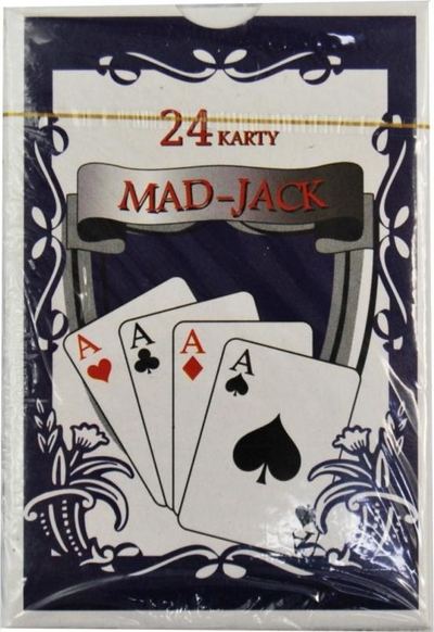 Karta loje Mad Jack, set 24 copë, madhësi standarde, shumëngjyrëshe