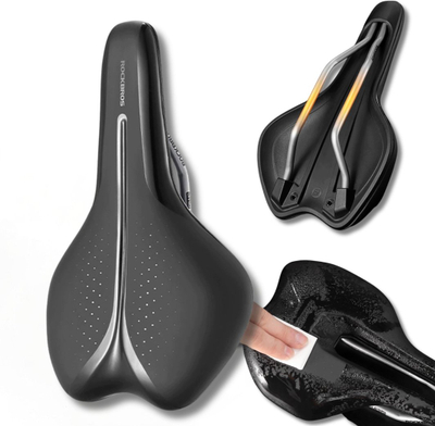 Selë biçiklete RockBros RK155, sportive rrugore, me kanal ventilimi, e zezë