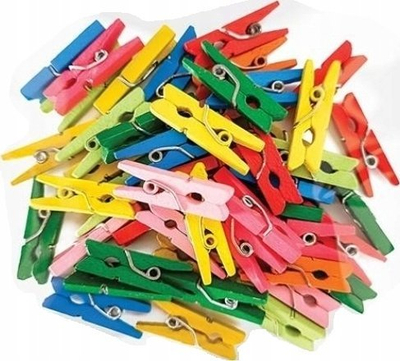 Kapëse dekorative Interdruk Colorful Mini Clips, set me 50 copë, me ngjyra të ndryshme
