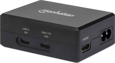 Stacion dokimi Manhattan Charging Hub 130554, USB-C, HDMI, gri