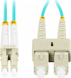 Kabllo optike Lanberg Patchcord MM LC SC, OM3 50/125, 2m, ngjyrë aqua