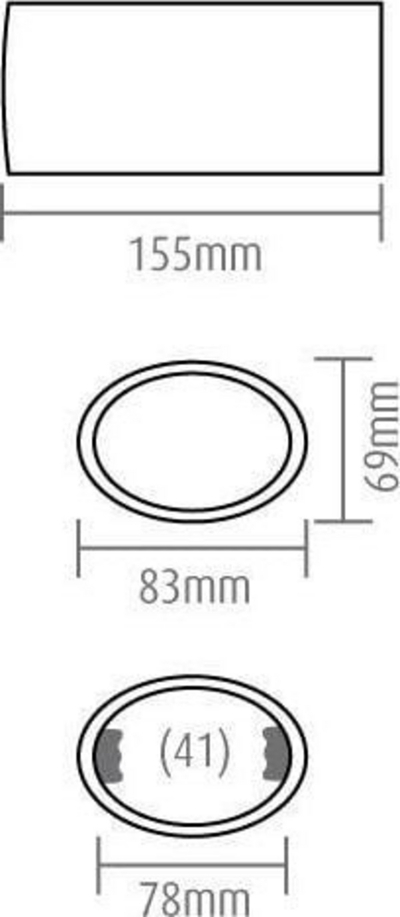 Насадка за ауспух AMiO 01306, инокс челик, 155mm, хромирана