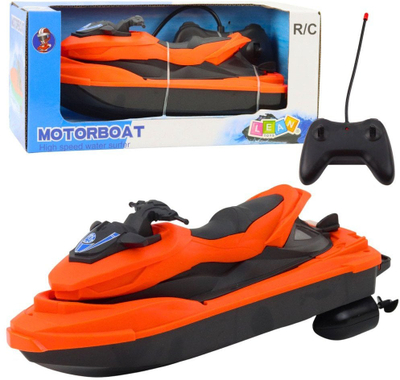 Lodër varkë me telekomandë RC Jet Ski 1:42, deri 30 km/h, gri portokalli