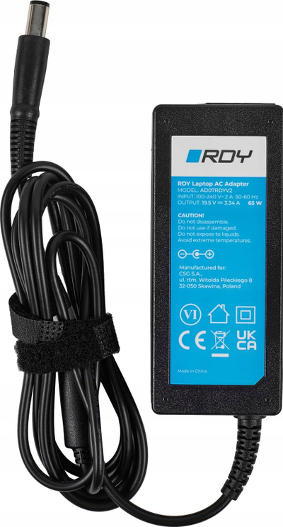 Adapter karikimi RDY Green Cell AD07RDYV2, 65W 19.5V, për Dell Latitude, i zi