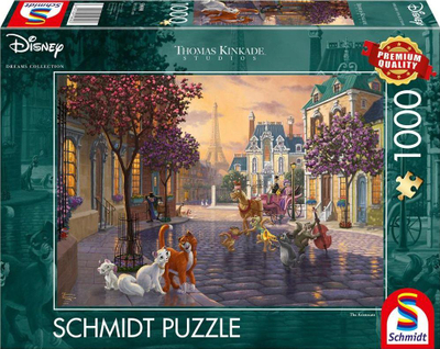 Puzzle Schmidt Spiele Thomas Kinkade Disney Aristocats, 1000 copë, shumëngjyrësh