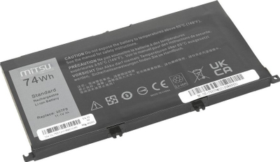 Bateri laptopi Mitsu për Dell Inspiron 15 7557 / 7559, 6600mAh, Li-ion, e zezë