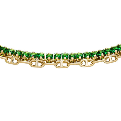 Byzylyk për femra Fossil Heritage D-Link JA7272710, i artë/gjelbër