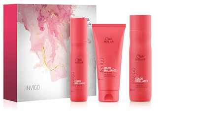 Set kujdesi ndaj flokëve Wella Professionals Invigo Color Brilliance - balsam 200 ml + sprej 150 ml + shampon 250 ml