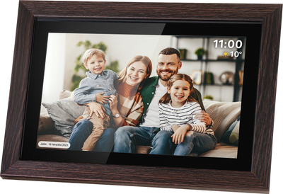 Kornizë dixhitale fotosh Kruger&amp;Matz FRAMEO, 10.1", Wi‑Fi, 16GB, kafe dru