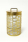 Kavanoz i mbyllur me kapak 1500ml, transparente me detaje gold. UNIMIKS