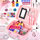 Set grimi për kalama Norimpex Make Up Paintings, valixhe palos që hapet me pasqyrë, aksesorë manikyri, rozë
