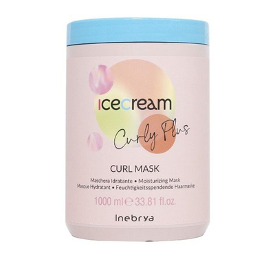 Maskë për flokë Inebrya Ice Cream, Curly Plus, 1000 ml