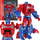 Robot lodër që shndërrohet Robot Watch, 3 në 1, 18x20x5cm, kuq e kaltër