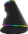 Mouse vertikal DELUX, me kabllo, 4000 DPI, RGB, i zi