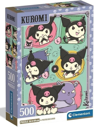 Puzzle Clementoni Kuromi, 500 copa, 36 x 49 cm, shumëngjyrësh