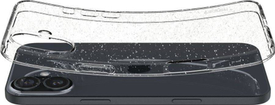 Kapak telefoni Spigen Liquid Crystal Glitter për iPhone 16, TPU, i tejdukshëm me shkëlqim