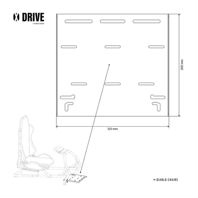 Kokpit garash Diablo Chairs X-Drive, ulëse gaming ergonomike, konstrukt metalik për timon dhe pedale, bardh e zezë