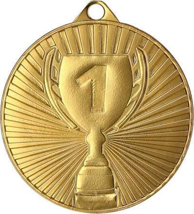 Medalje çeliku Gold Cup, 45mm, ngjyrë ari