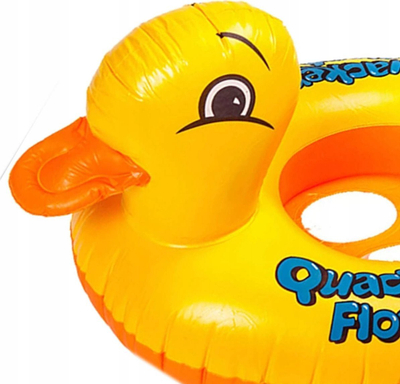 Unazë notuese për kalamaj Quack Float, me sedilje, PVC, e verdhë