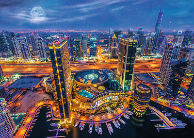 Puzzle Trefl Lights of Dubai 27094, 2000 парчиња, 96x68 cm, многуобоено