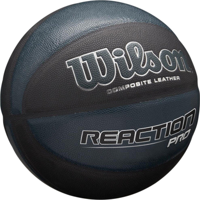 Top basketbolli Wilson Reaction Pro WTB10135XB, madhësia 7, lëkurë kompozite, i zi
