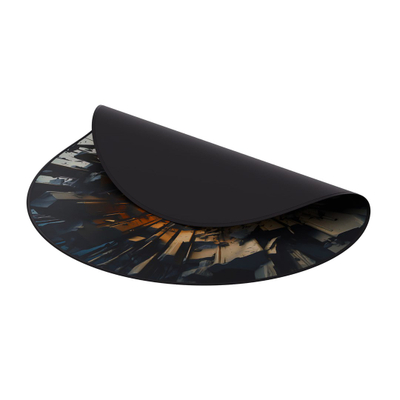 Tapet gaming Huzaro HZ-FLOORMAT 5.0, 120 x 120 cm, gomë, i zi
