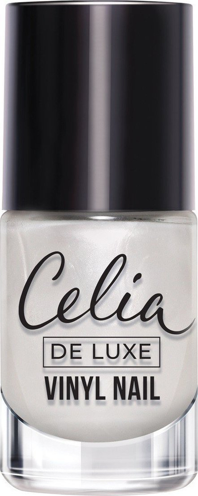 Lak thonjsh Celia De Luxe Vinyl Nail 505, 10ml, efekt perlash, i bardhë