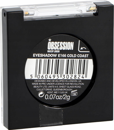 Hije sysh Makeup Revolution Obsession E166 Gold Coast, pluhur, 2 g, për femra