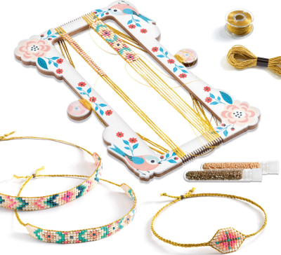 Set krijimi bizhuterish Djeco Tiny Beads, 12 byzylykë, për fëmijë