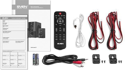 Altoparlantë kompjuteri Sven SV-013233, sistem 2.1, 55W RMS, i zi