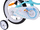 Biçikletë për kalamaj RoyalBaby Cute Bike 14" Little Swan RB14-18, me rrota ndihmëse, shportë, ngjyrë turquoise