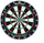 Shënjestër darts Harrows Quadro 240, fibër vetëshëruese, shumëngjyrëshe
