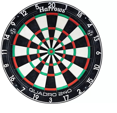 Shënjestër darts Harrows Quadro 240, fibër vetëshëruese, shumëngjyrëshe