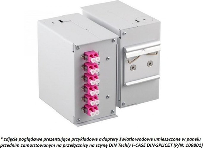 Panel i përparmë Techly I-CASE DIN-SPL6SCST, 6 porta fibrë optike, metalik, gri